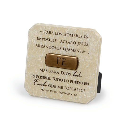 LCP Spanish Plaque Bronze-Finish Title Bar Fe