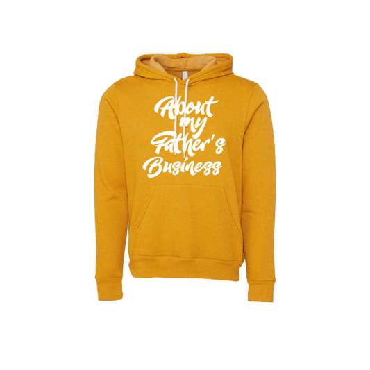 About My Father's- Heather Mustard Unisex Pullover Hoody