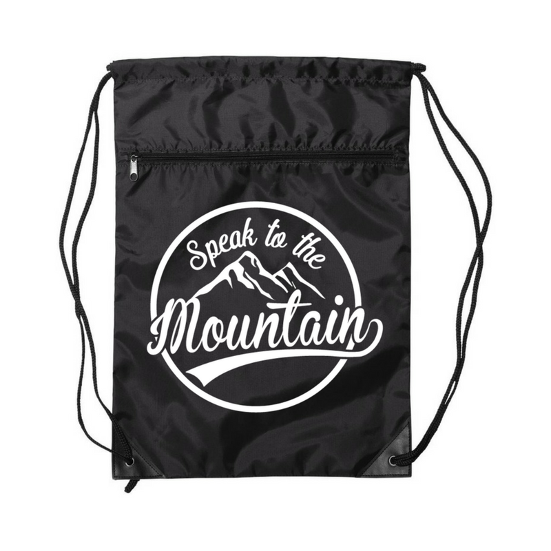 Speak to the Mountain- Drawstring Backpack