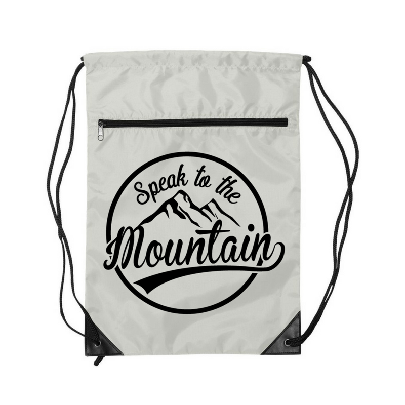 Speak to the Mountain- Drawstring Backpack