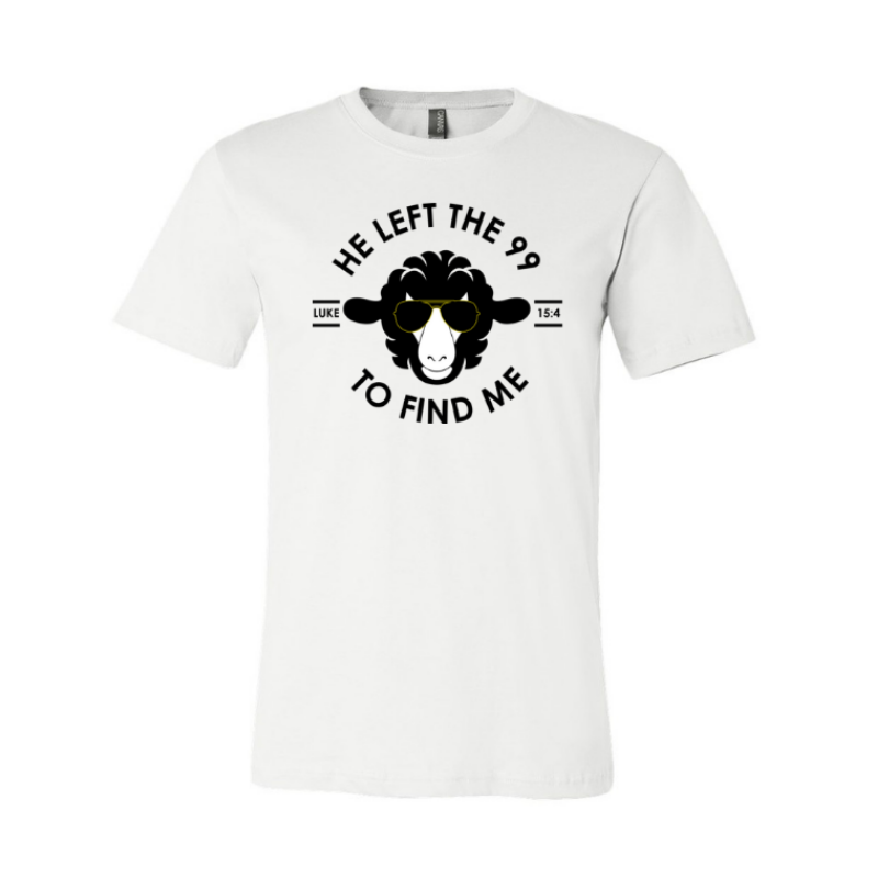 Black Sheep- White Unisex Fine Jersey T-shirt