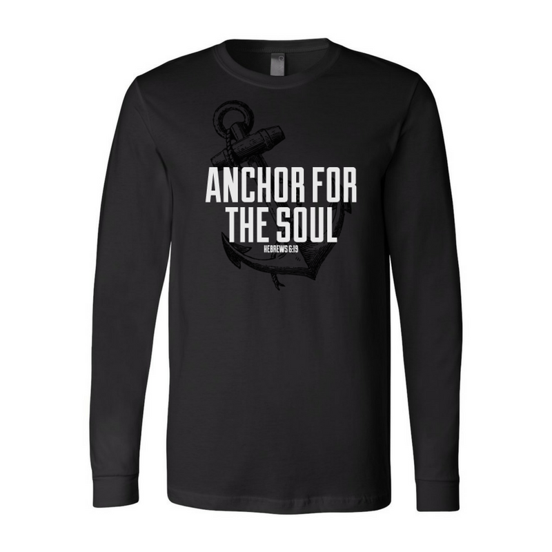 Anchor-Black Softstyle Long Sleeve T-Shirt
