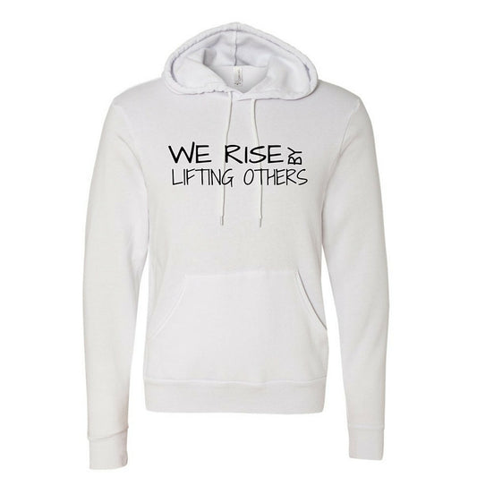 We Rise-White Unisex Pullover Hoody