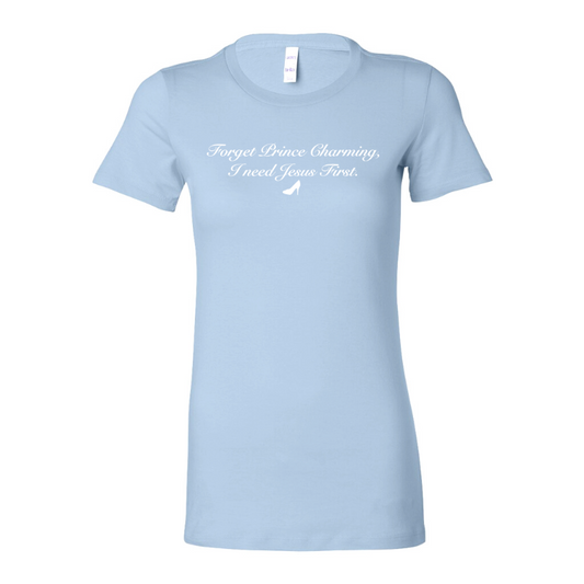 Prince Charming-Ladies Baby Blue Fine Jersey Tee