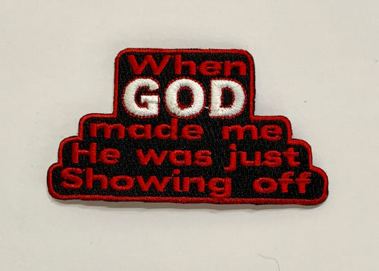 Show Off-RED Embroidered Patch