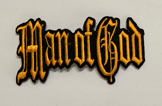 Man of God- Gold Embroidered Patch