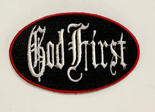 God First-Embroidered Patch